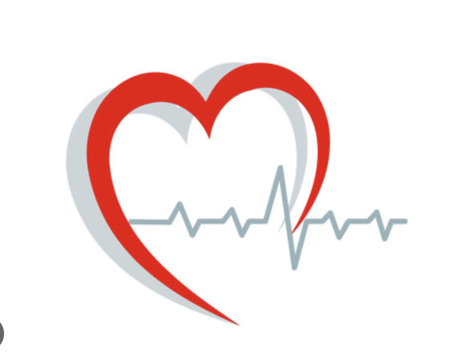 Heart with EKG line